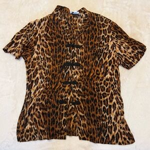Expose Leopard Print Blouse Medium